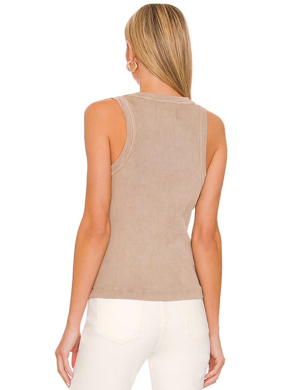 Citizens of Humanity Isabel Rib Tank Tan Size Large - Picture 3 of 9